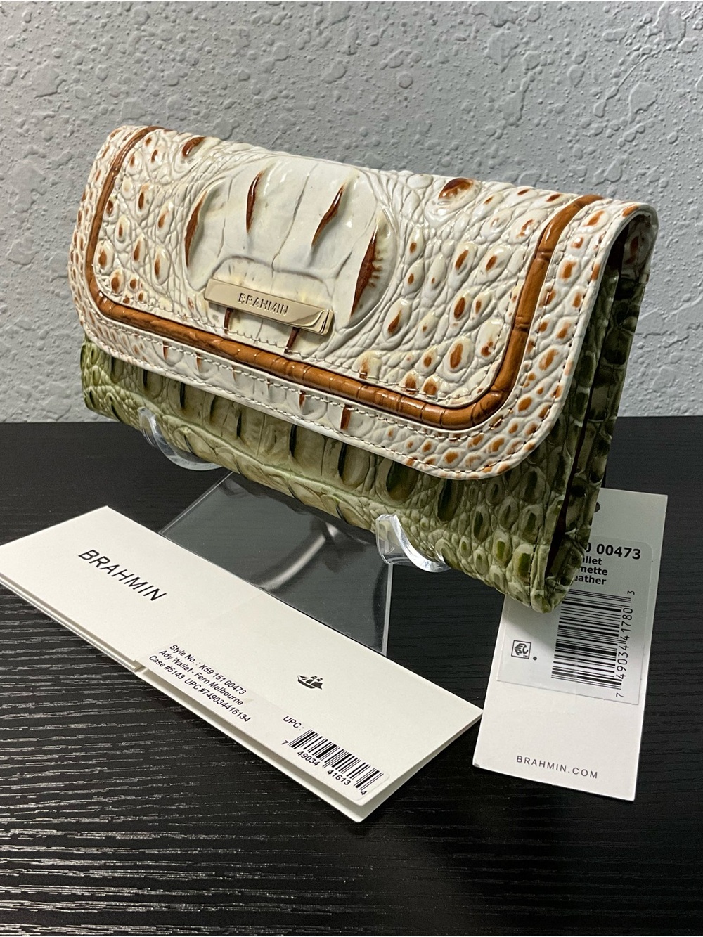 Brahmin Cordelia FERN WILLAMETTE Trifold Wallet Leather Wallet NWT